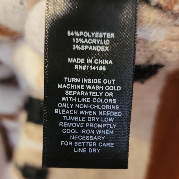 Frye Cream and Brown Geometric Women's Sweater Large - Picture 8 of 11